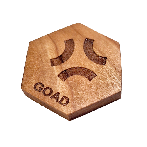 5x Goad Tokens MTG Magic The Gathering Wood, Magic Token, Goading/Goaded Magic Counters
