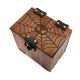 MTG Deck Box Web Theme 100+ Sleeved Cards, Token Pocket, Spider Deck Box, Handmade Walnut MTG Deck Box