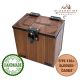 Thor's Hammer 100+ Sleeved Cards, Token Pocket, Mj&ouml;lnir Theme, Handmade Walnut MTG Deck Box