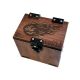 MTG Deck Box Fireball, Solid Walnut Wood, Handmade Magic the Gathering EDH Commander 100+ Sleeved Cards, Fireball