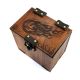 MTG Deck Box Fireball, Solid Walnut Wood, Handmade Magic the Gathering EDH Commander 100+ Sleeved Cards, Fireball