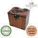 MTG Deck Box Fireball, Solid Walnut Wood, Handmade Magic the Gathering EDH Commander 100+ Sleeved Cards, Fireball