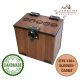Wood MTG Deck Box Mana Theme, 100+ Sleeved Cards, Dice Tray, Handmade Walnut