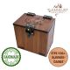 Wood MTG Deck Box Frog Theme, 100+ Sleeved Cards, Dice Tray, Handmade Walnut