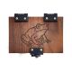 Wood MTG Deck Box Frog Theme, 100+ Sleeved Cards, Dice Tray, Handmade Walnut