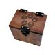 Wood MTG Deck Box Classic Mana Theme, 100+ Sleeved Cards, Dice Tray, Handmade Walnut