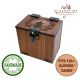 Wood MTG Deck Box, Japanese Pagoda Theme 100+ Sleeved Cards, Dice Tray, Handmade Walnut Kamigawa