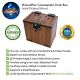 Wood MTG Deck Box, Frog Wizard Theme 100+ Sleeved Cards, Dice Tray, Handmade Walnut (No AI)