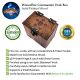 MTG Deck Box: Lifelink Theme, 100+ Sleeved Cards, Dice Tray, Handmade Walnut Wood