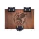 MTG Deck Box: Dragon Theme, 100+ Sleeved Cards, Dice Tray, Handmade Walnut Wood